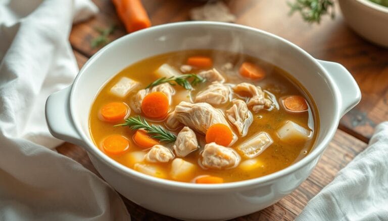 sopa de pollo